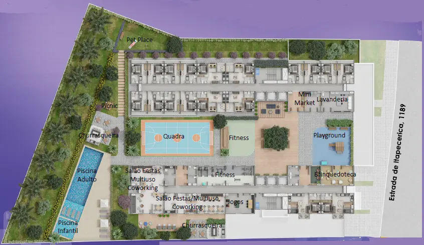 Pavimento lazer - Rev Home Club Vila das Belezas - Residencial