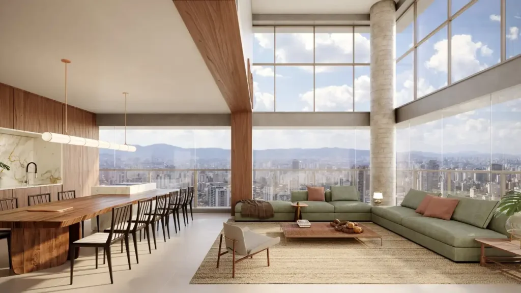Living Eleva Harmonia - Residencial Sumarezinho — 4 quartos 205-206m², Munir Abbud SP