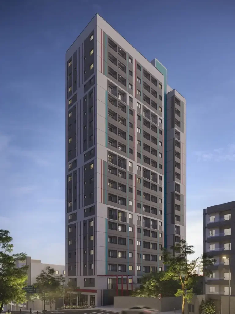 Fachada Vinx Connect Paulista - Residencial — apartamento 1 quartos, Em construção em Bela Vista