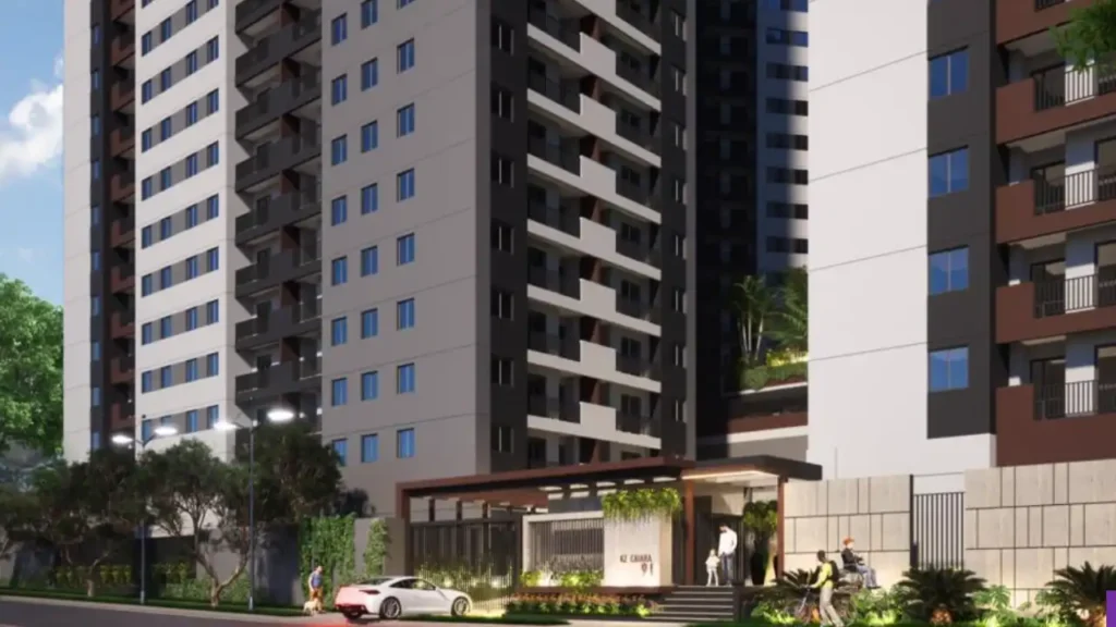 Fachada Gran Kazzas Nações Unidas - Fase 2 — apartamento 2 quartos, Em construção em Santo Amaro