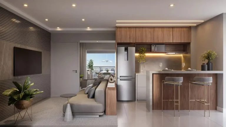 Apartamento 2 quartos Mooca — Living do Aria Mooca