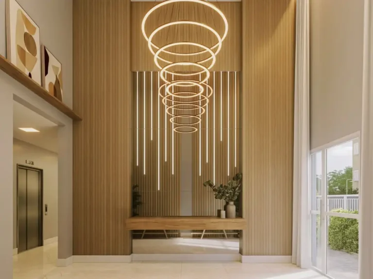 Viva Benx Butantã - Residencial (Benx - Bueno Netto): Lobby com pé direto duplo — 2 quartos em Butantã, São Paulo