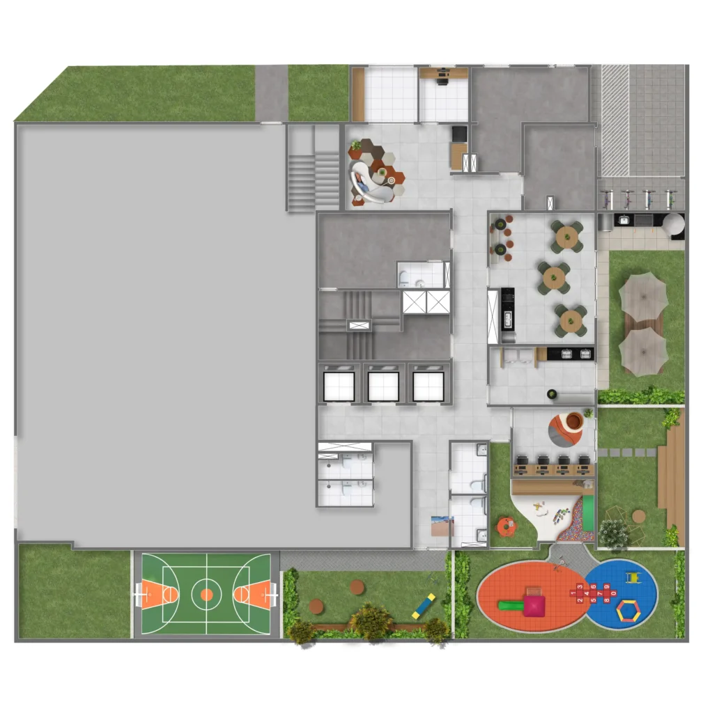 Implantação condomínio Maskan Vila Romana - Residencial — 1-2 quartos em Vila Romana