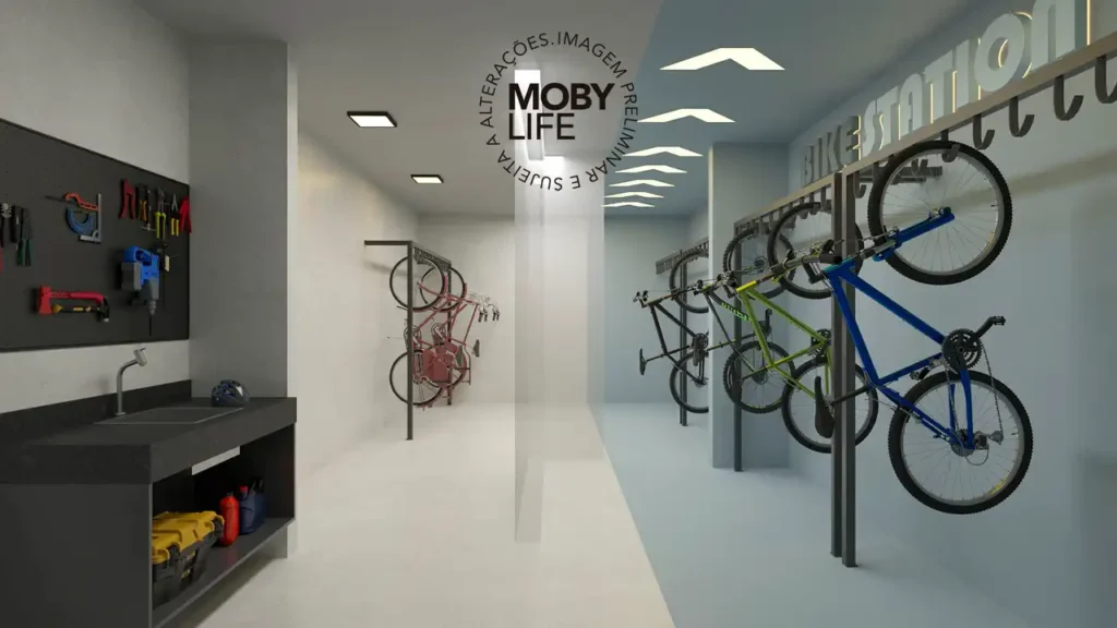 Moby Life Pacaembu - Residencial Barra Funda, São Paulo — Bicicletario, apartamento 1-2 quartos 26-31m²