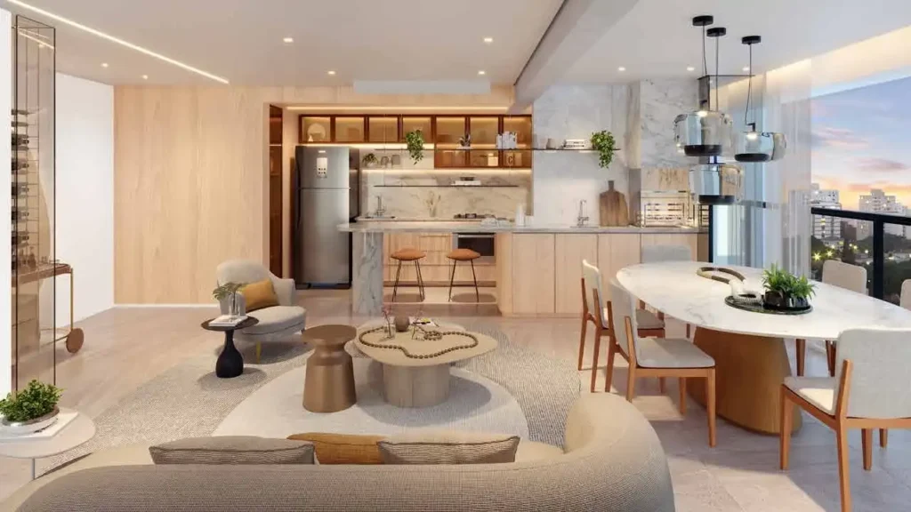 Yara por Dubai (Dubai): Living — 2-3 quartos em Vila Yara, Osasco