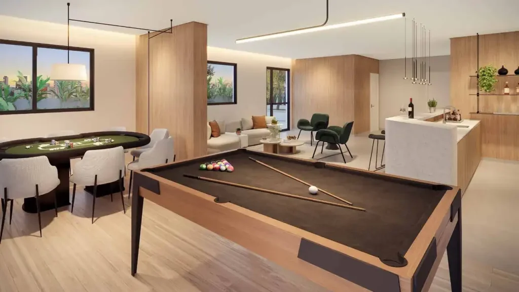 Yara por Dubai Vila Yara, Osasco — Sala de jogos, apartamento 2-3 quartos 58-194m²