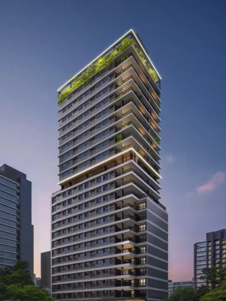 Fachada Vitacon Mourato Coelho - Residencial — apartamento 1 quartos, Em construção em Pinheiros