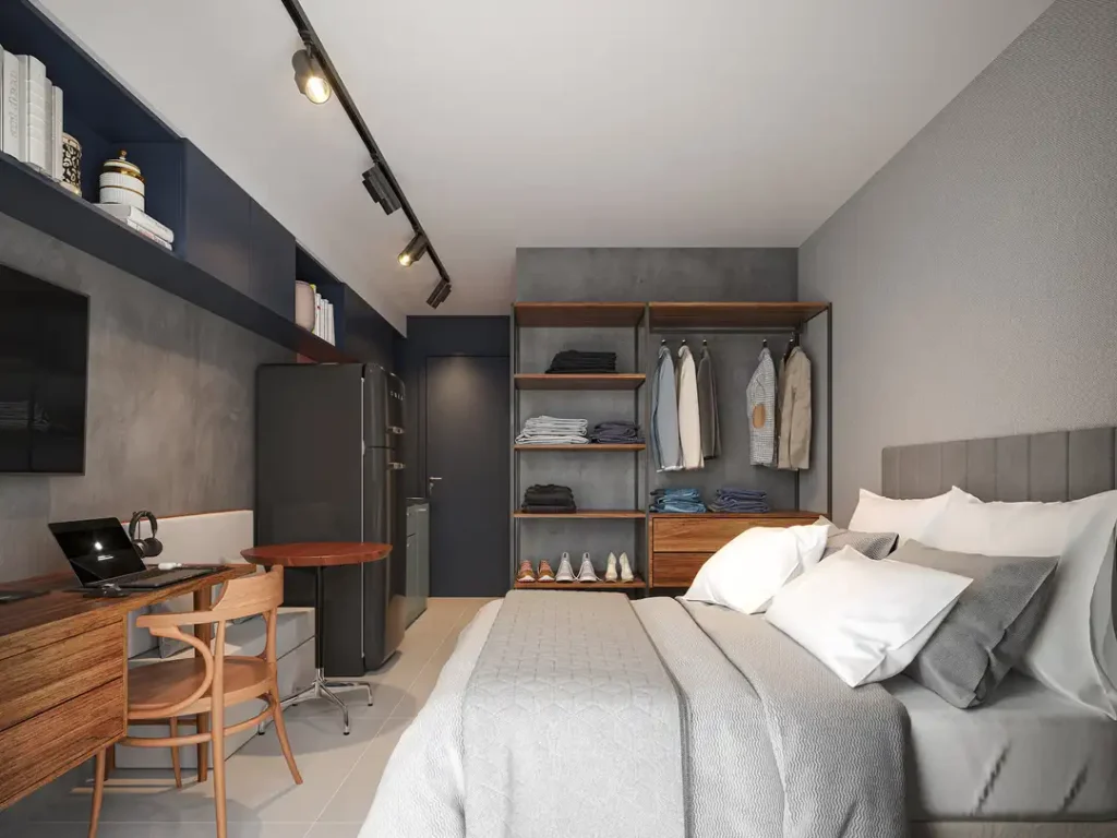 Nurban Barão de Campinas - Residencial Santa Cecília, São Paulo — Living, apartamento 1 quartos 18-27m²