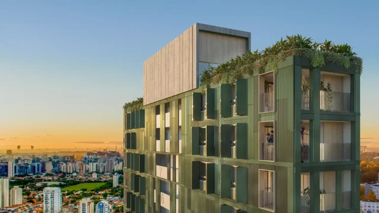 Fachada Casa Vertical Apinajés — apartamento 1-2 quartos, Em construção em Sumaré