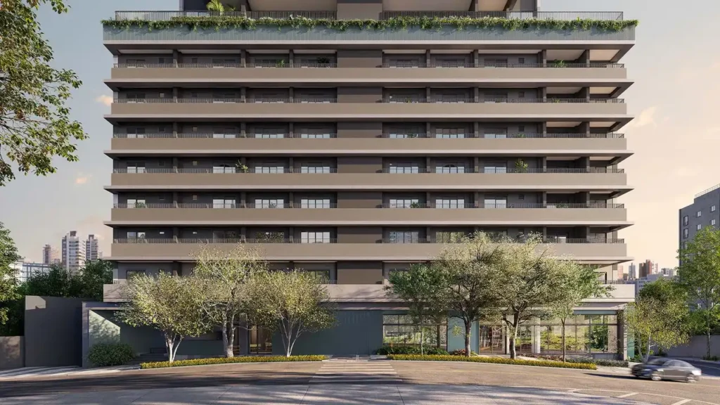 Fachada Reserva Madalena - NR — apartamento 1 quartos, Em construção em Vila Madalena