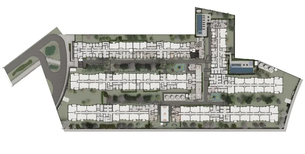 Implantação condomínio Vivaz Clube Barra Funda - Fase 1 — 1-2 quartos em Barra Funda