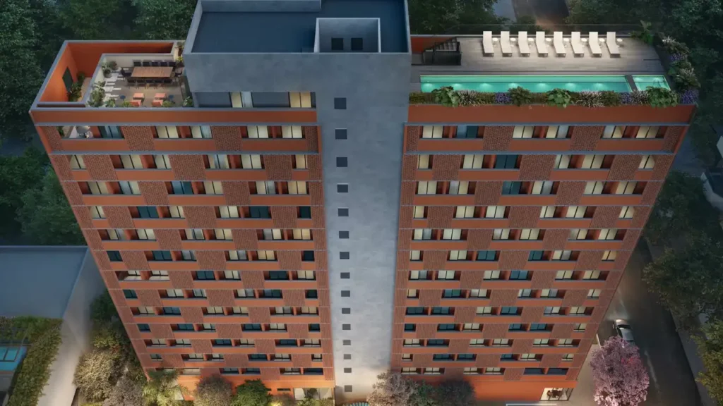 Fachada Alberito - NR — apartamento 1 quartos, Em construção em Pinheiros
