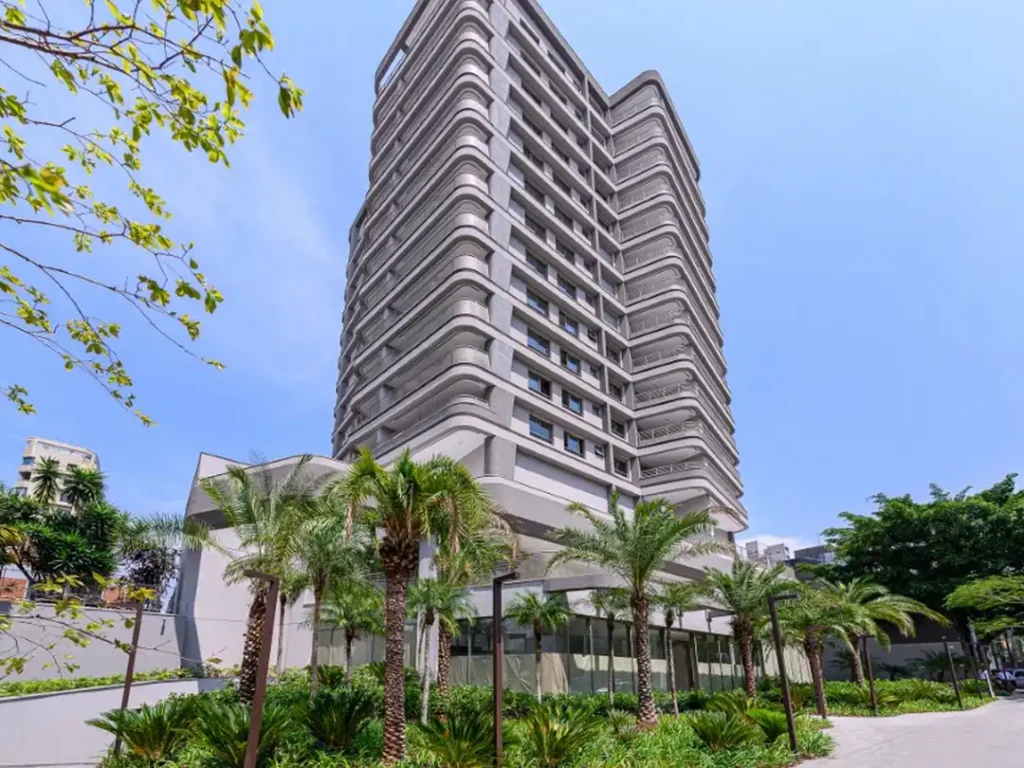 Fachada Aero Design by Pininfarina — apartamento 1-2 quartos, Pronto novo em Pinheiros