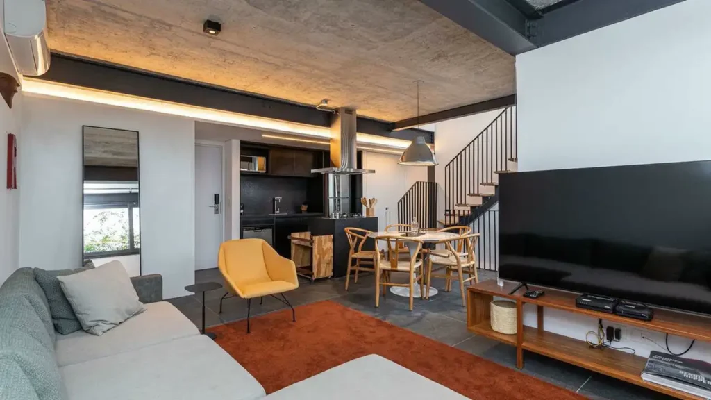 Apartamento 1 quartos Vila Madalena — Living do Harmonia 1250