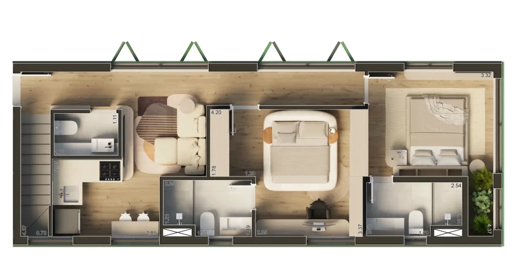 Casa Vertical Apinajés — Planta