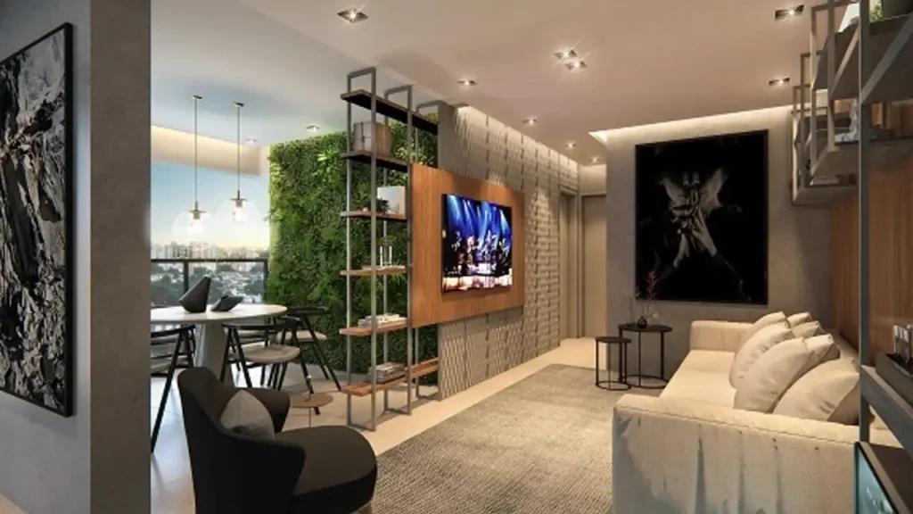 Upper Brooklin (Solidi): Living — 2 quartos em Brooklin Paulista, São Paulo