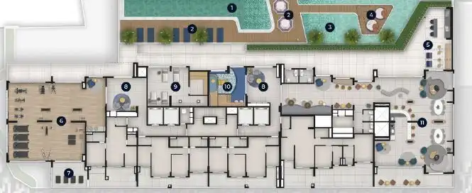 Implantação condomínio N.A.U. Vila Mariana - Residencial — 1-3 quartos em Vila Mariana