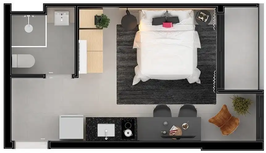 Apartamento 1 quartos 24m² em Vila Olímpia — planta ON Vila Olímpia - Residencial
