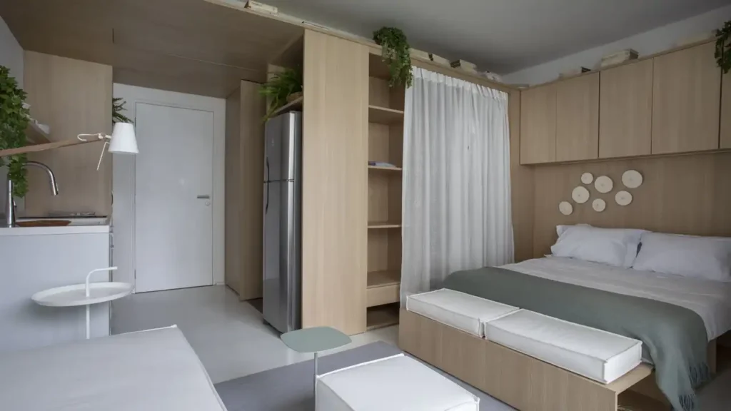 Onze22 - NR Vila Madalena, São Paulo — 050 living, apartamento 1 quartos 27-31m²