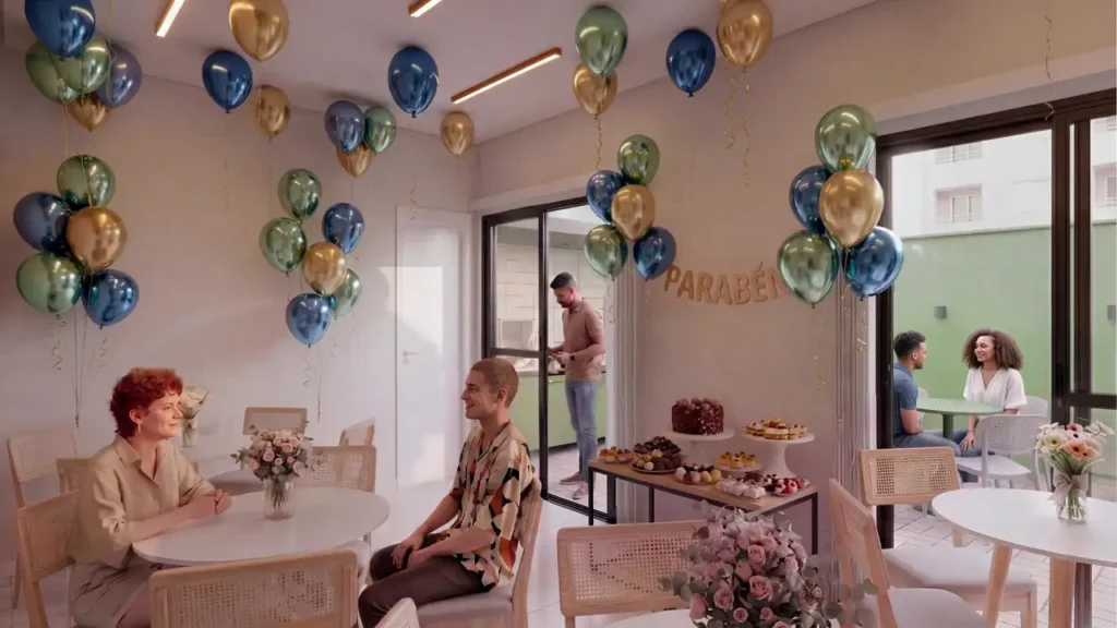 Salão de festas Smarthome Santa Cecília - Breve Lançamento Santa Cecília — 1-2 quartos 25-35m², Área Incorporadora