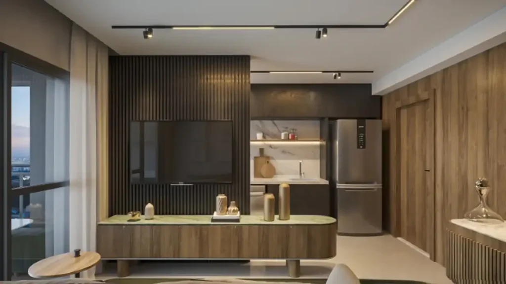 Apartamento 1-3 quartos Alto da Boa Vista — Living do Grand Club Home Spaces Alto da Boa Vista - Residencial