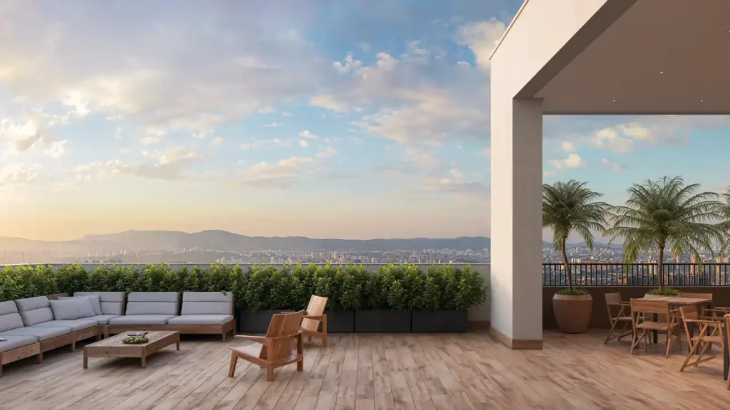 Terraco coletivo Villa Chácara Inglesa — apartamento 2 quartos, Em construção em Chácara Inglesa