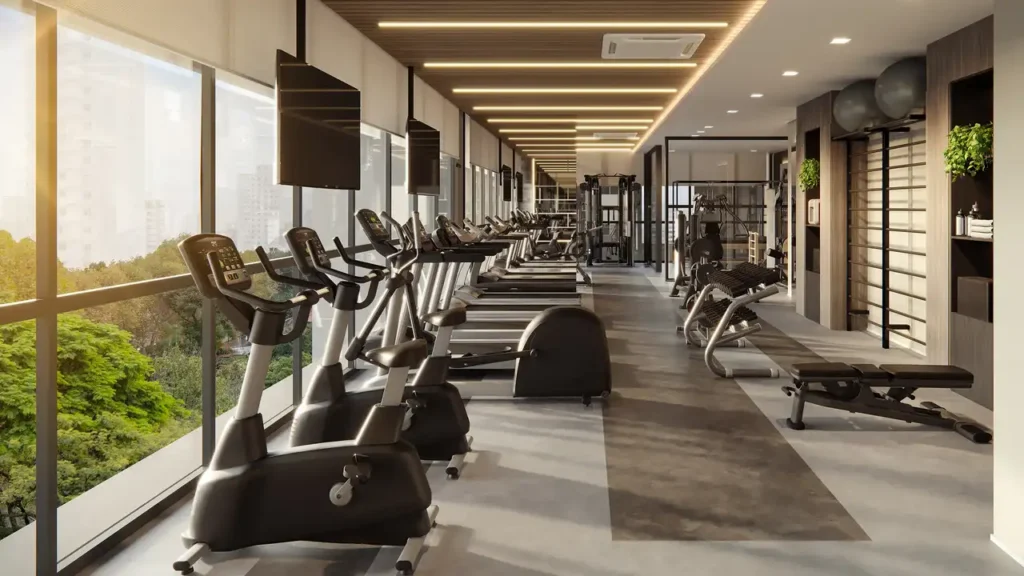 Em construção Brooklin Paulista: Fitness Ampére Brooklin, 4 quartos 262m²