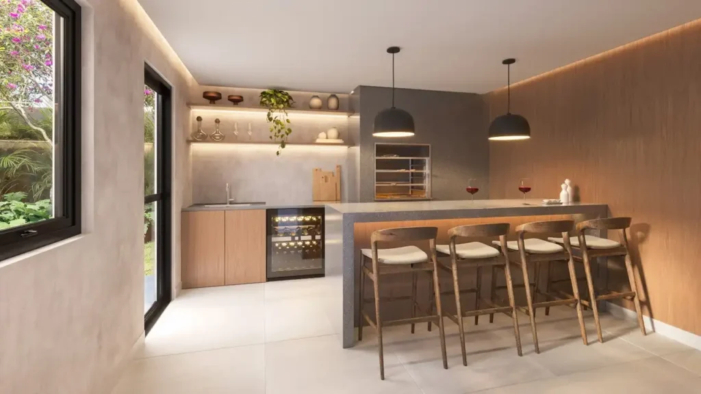 Look Berrini - NR Cidade Monções, São Paulo — Espaço gourmet, apartamento 1 quartos 33-44m²
