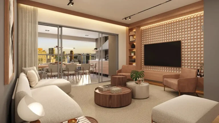Apartamento 3 quartos Vila Mariana — Living do Helbor Patteo Vila Mariana Home