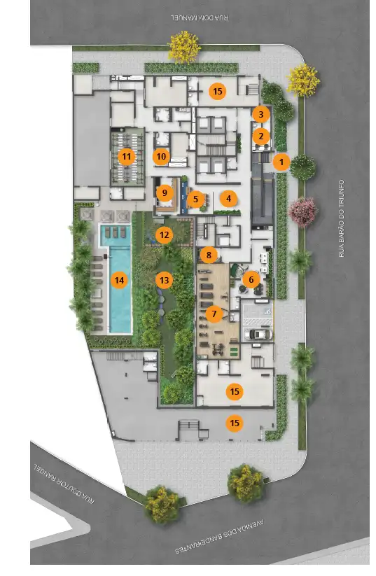 Implantação condomínio Today Campo Belo - NR — 1 quartos em Campo Belo