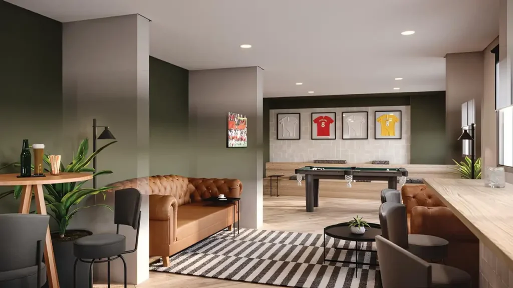 Cidade Lapa Santa Marina Parque Residencial da Lapa, São Paulo — Sala de jogos, apartamento 2 quartos 42m²