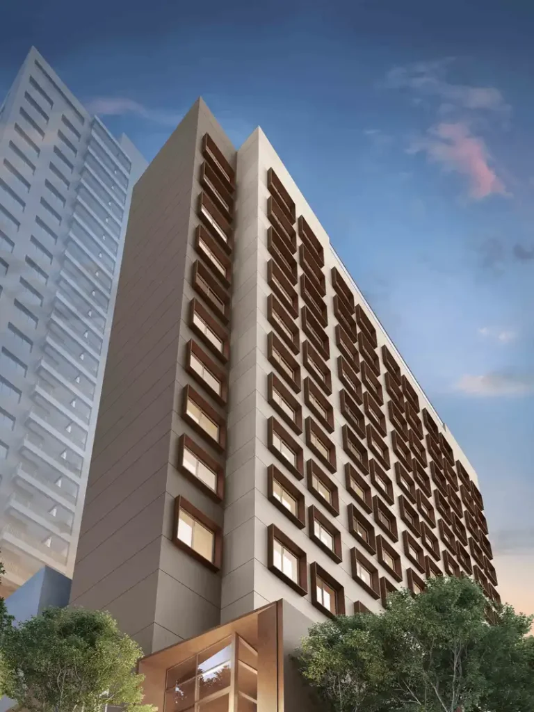 Fachada Tièl Vila Nova Conceição — apartamento 1 quartos, Em construção em Vila Nova Conceição