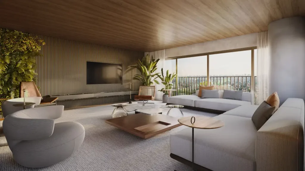Orla Paulistana - Residencial Itaim Bibi, São Paulo — Living, apartamento 3 quartos 200-390m²