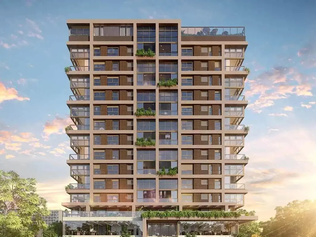 Fachada Art'Stone Residences — apartamento 1-3 quartos, Em construção em Itaim Bibi