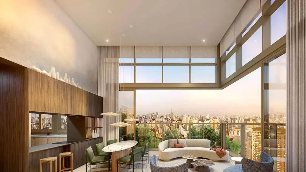 Living — Art'Stone Residences (Gamaro), 1-3 quartos em Itaim Bibi