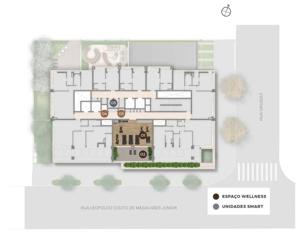 Implantação 2 condomínio Art'Stone Residences — 1-3 quartos em Itaim Bibi
