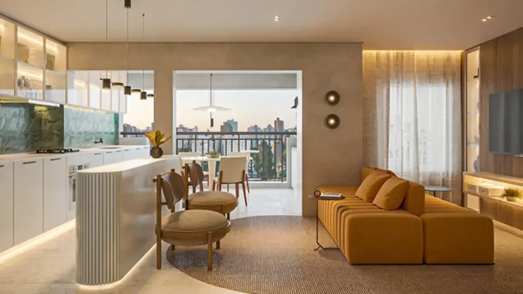 Living — Grand Club Home Spaces Alto da Boa Vista - Residencial (Diálogo), 1-3 quartos em Alto da Boa Vista