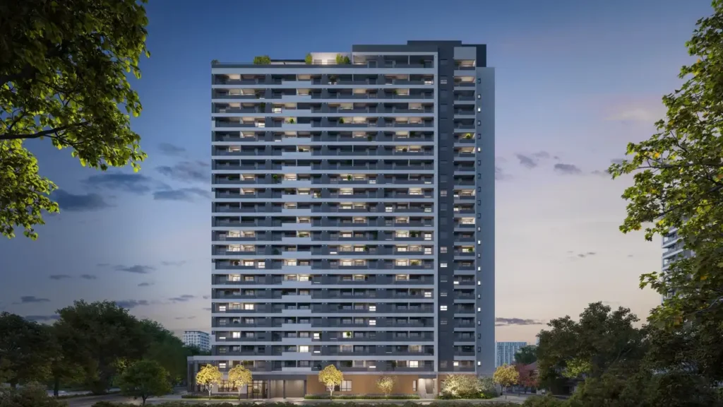 Fachada Today Campo Belo - Residencial — apartamento 1-2 quartos, Em construção em Campo Belo