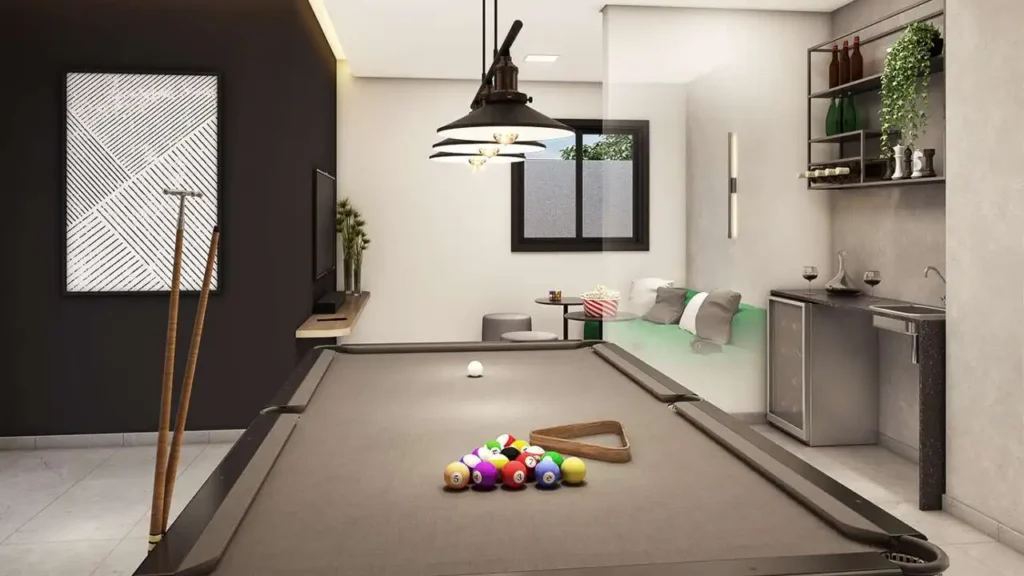 Em construção Socorro: Sala de jogos Kazzas Park Nova Atlântica, 2 quartos 37-38m²