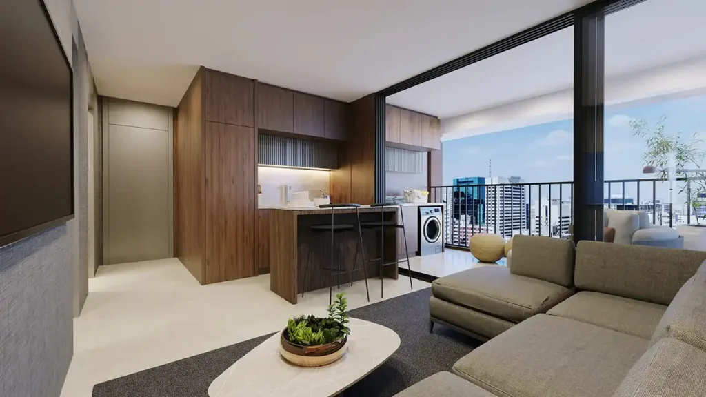 Em construção Paraíso: Living WALKPAULISTA - NR, 1 quartos 45-100m²