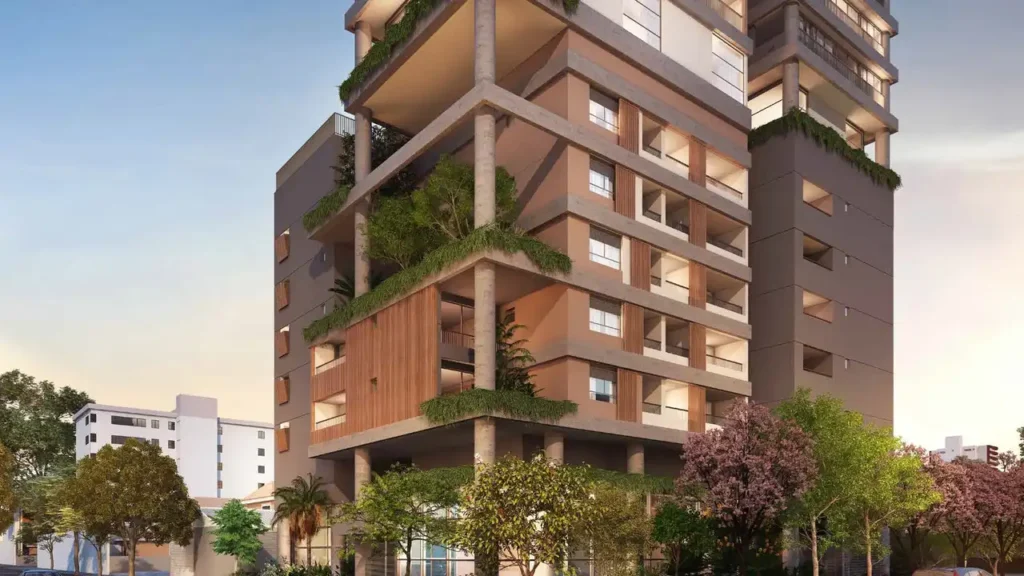 Fachada Emiie - Studios — apartamento 1 quartos, Em construção em Moema