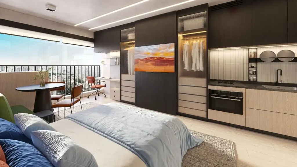 Apartamento 1 quartos Vila Mariana — Living do The Collection Vila Mariana - NR