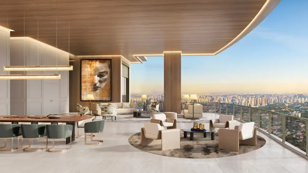Living — Vista Cyrela Milano (Cyrela SP), 4 quartos em Jardim Guedala