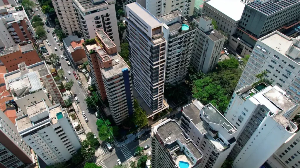 Perspectiva ilustrada da fotomontagem Blend 468 — apartamento 2 quartos, Em construção em Jardins