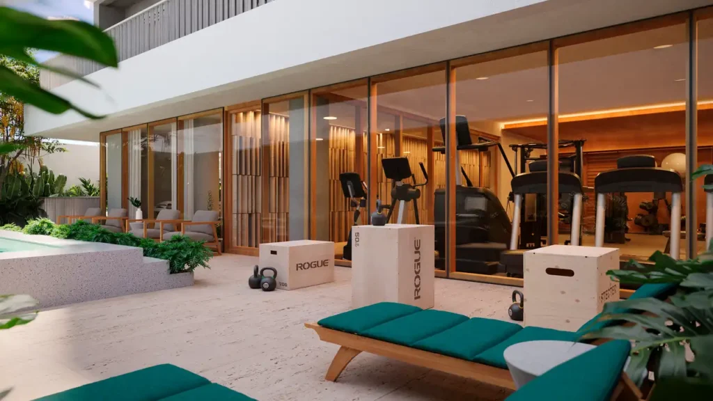 Blend 468 Jardins, São Paulo — Perspectiva ilustrada fitness, apartamento 2 quartos 92-223m²