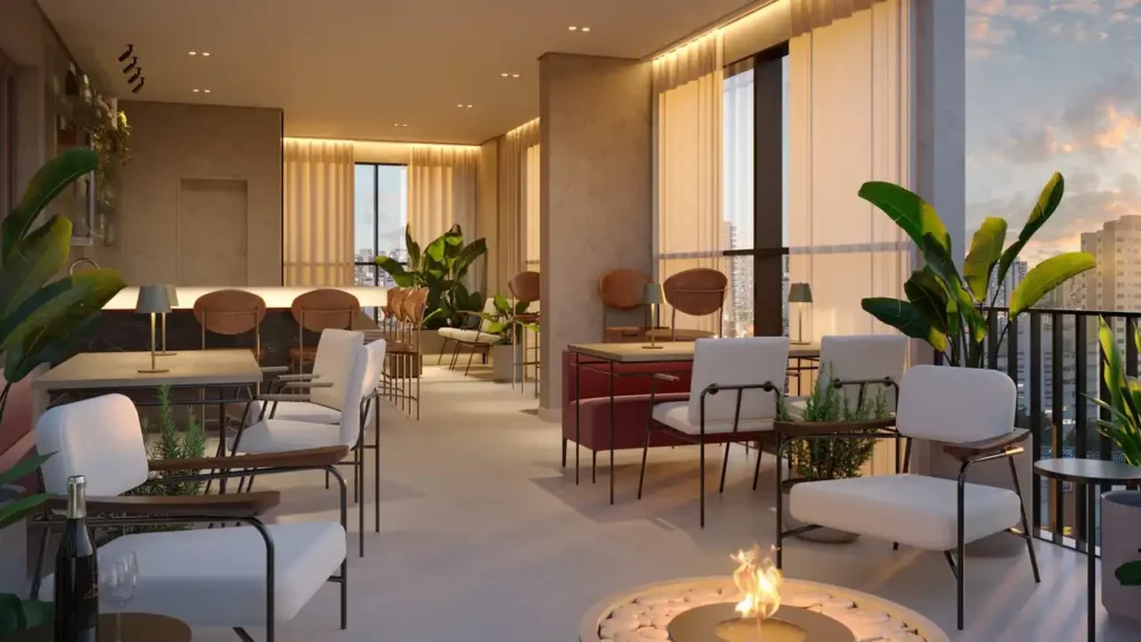 Nex One Balthazar Vila Nova Conceição, São Paulo — Sky bar, apartamento 1 quartos 21-31m²