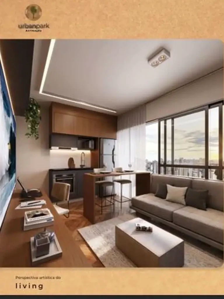 Urbanpark Aclimação - Residencial (Rezende): Living — 1-2 quartos em Aclimação, São Paulo