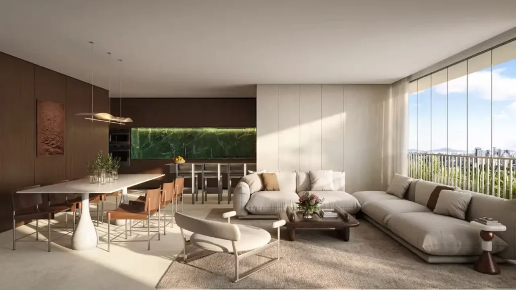 Apartamento 3-4 quartos Itaim Bibi — Living do Tess Brooklin - Breve Lançamento