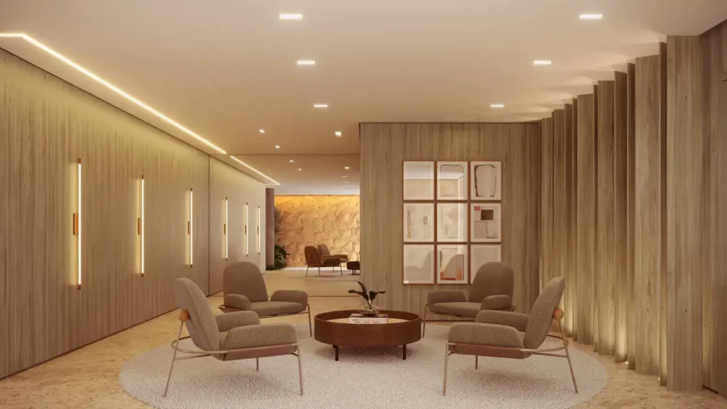 Pronto novo Jardim Paulista: Lounge Reserva Jardins, 3-4 quartos 240-438m²