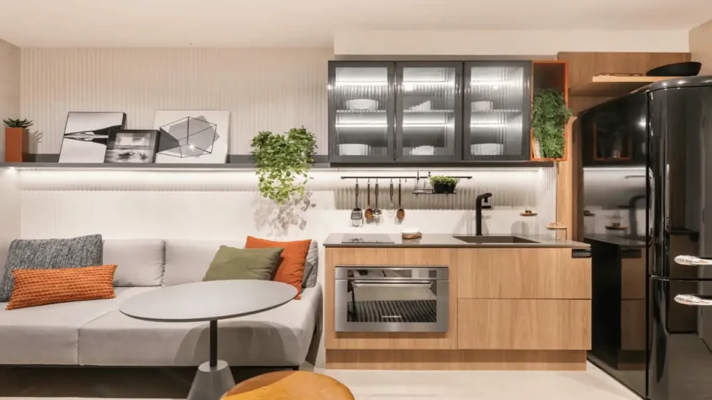 Vibra Estação Adolfo Pinheiro Santo Amaro, São Paulo — Living, apartamento 1 quartos 24m²